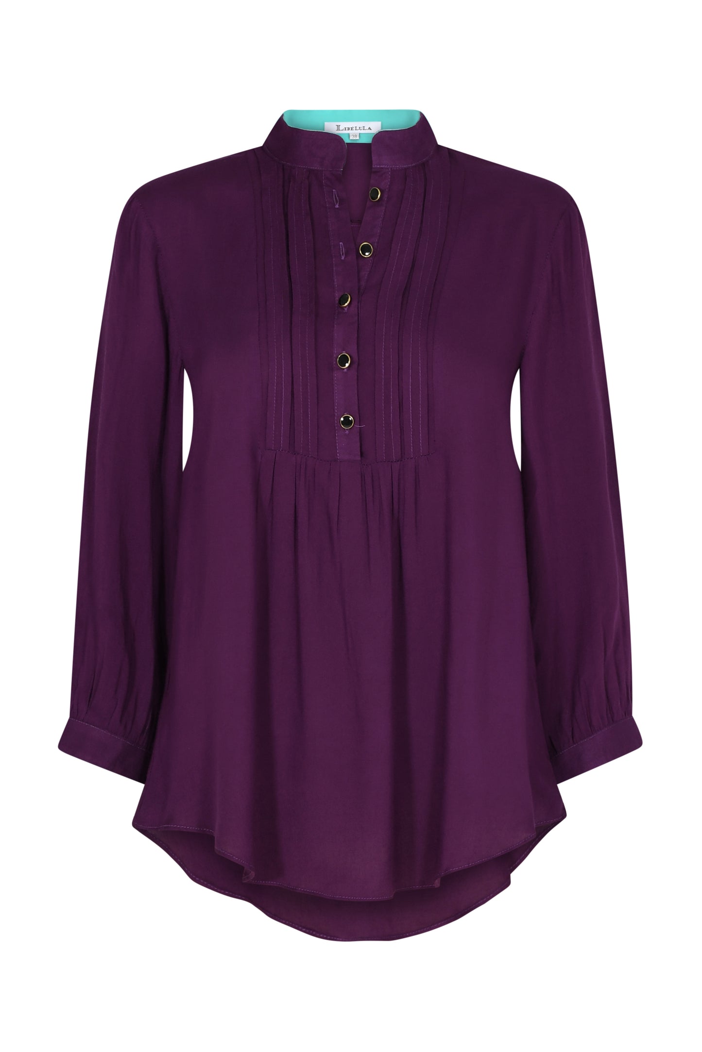 DELPHINE TOP | AUBERGINE RAYON