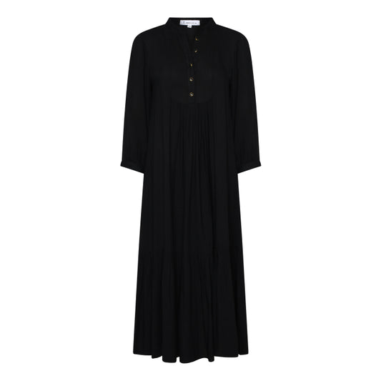 CLAUDE DRESS | BLACK RAYON