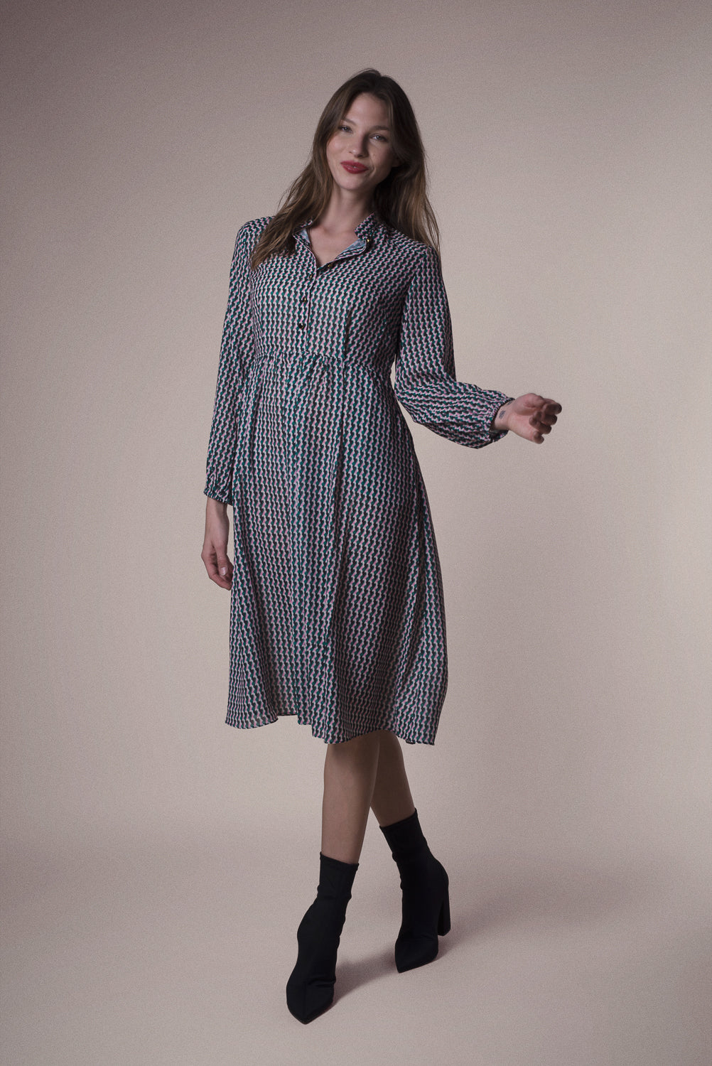SHORT ANASTASIA DRESS | RAZOR PRINT