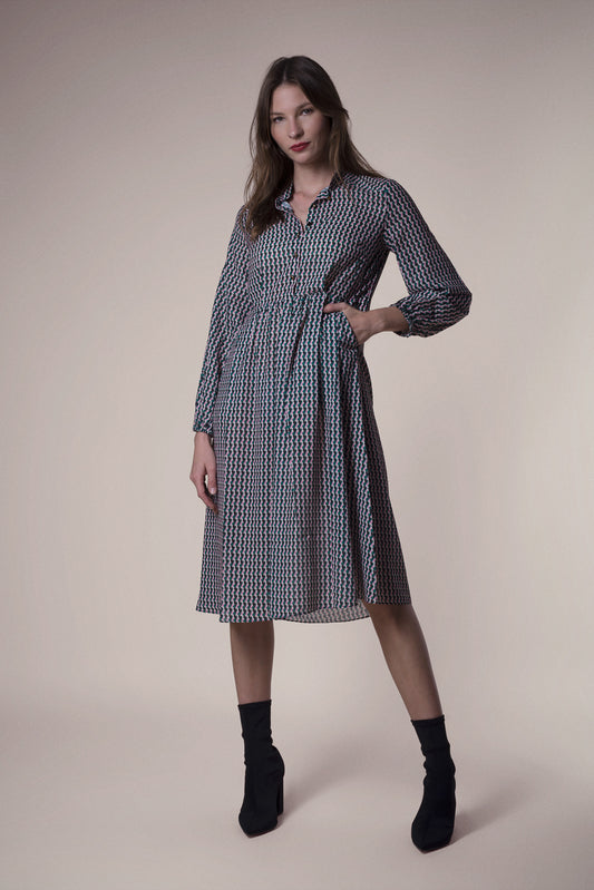 SHORT ANASTASIA DRESS | RAZOR PRINT