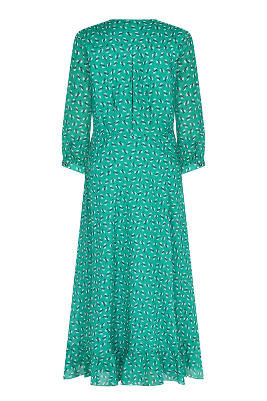 ANASCHICA DRESS | GREEN MINI HIAWATHA COTTON