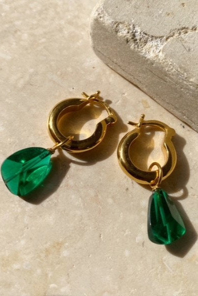 EMERALD DROP EARRINGS