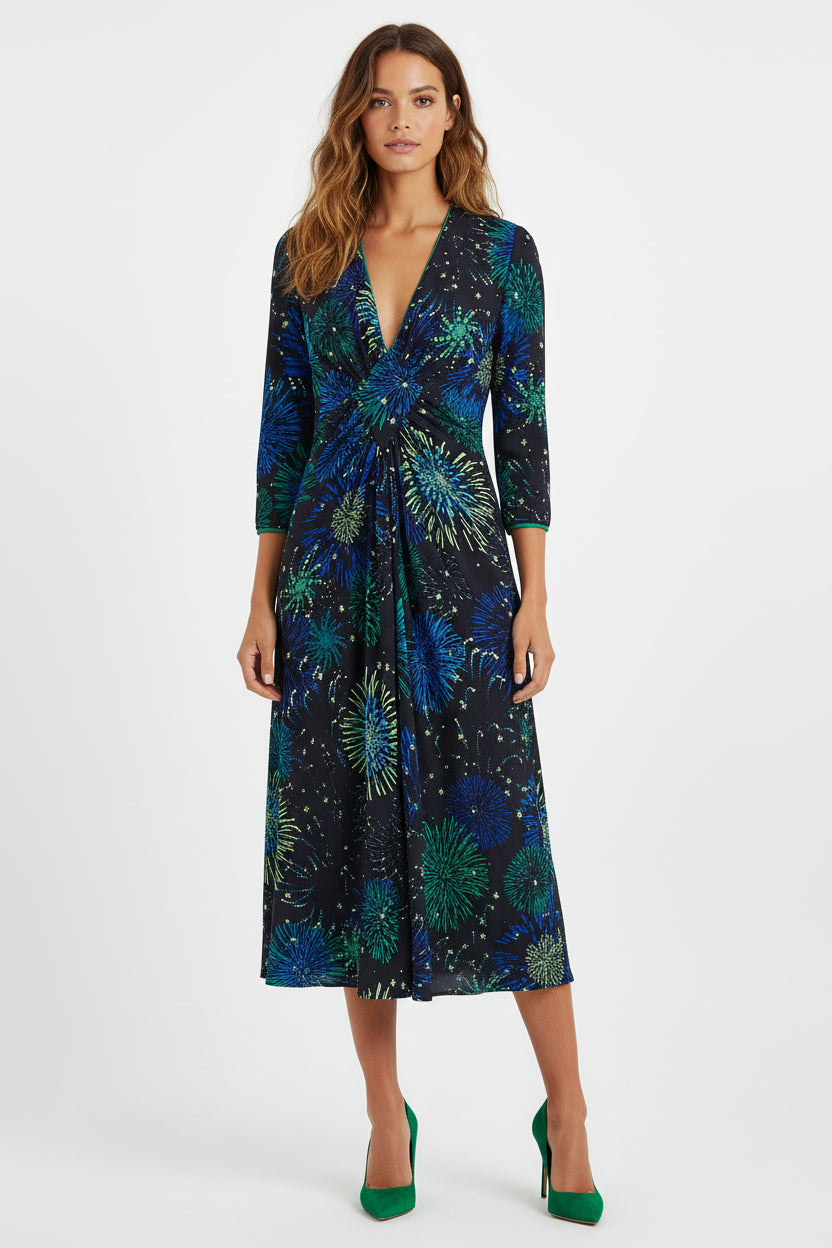 JESSIE DRESS | BLACK FIREWORKS PRINT