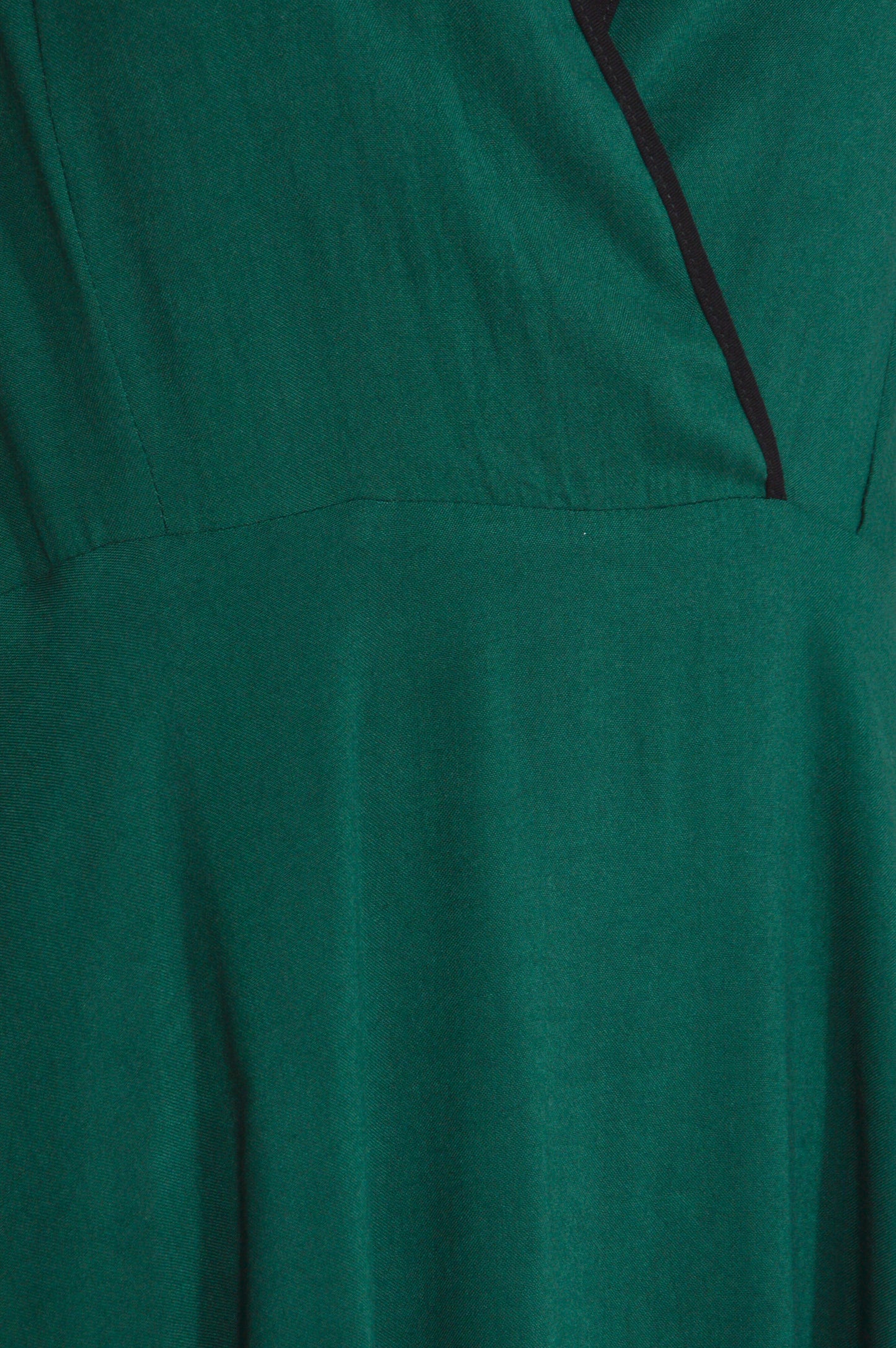 ANASCHICA DRESS | BOTTLE GREEN PLAIN RAYON