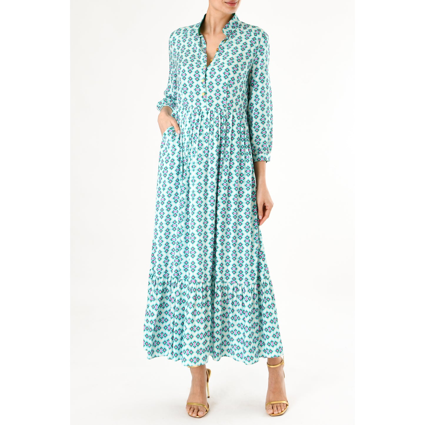 LONGER ANASTASIA DRESS | CRAZY PAV PRINT