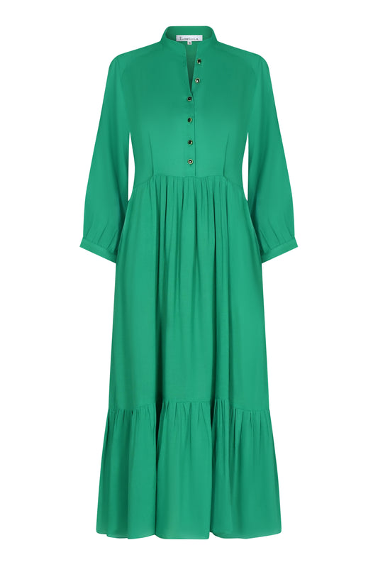 ANASTASIA DRESS | EMERALD GREEN RAYON