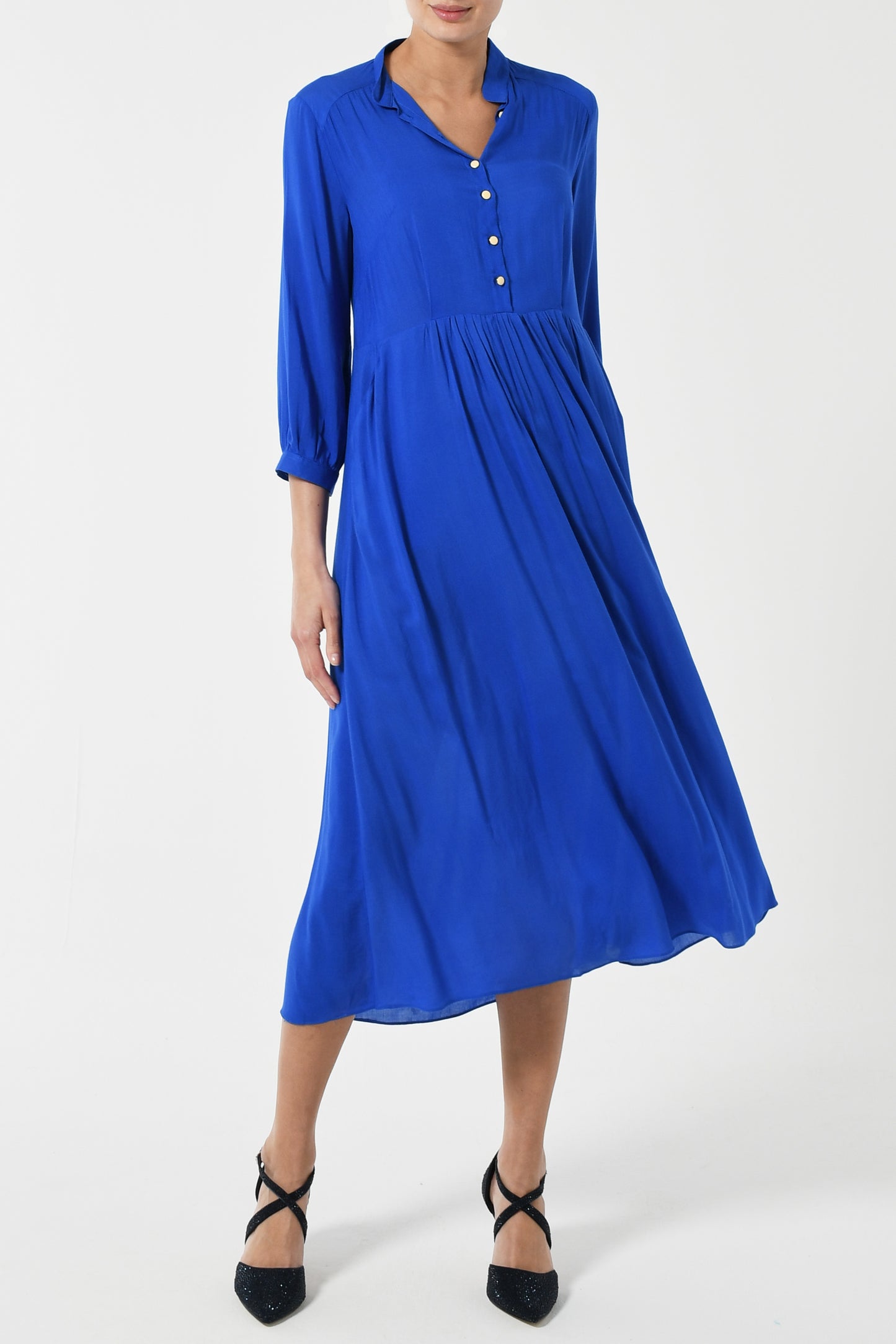 ANASTASIA DRESS | BRIGHT BLUE RAYON