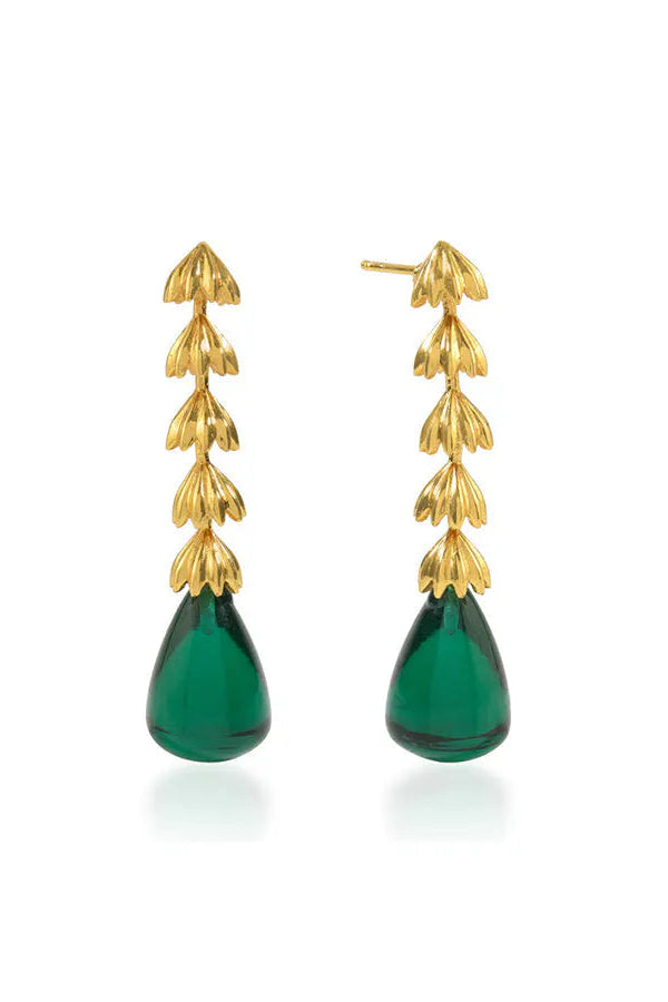EMERALD STATEMENT DROP EARRINGS