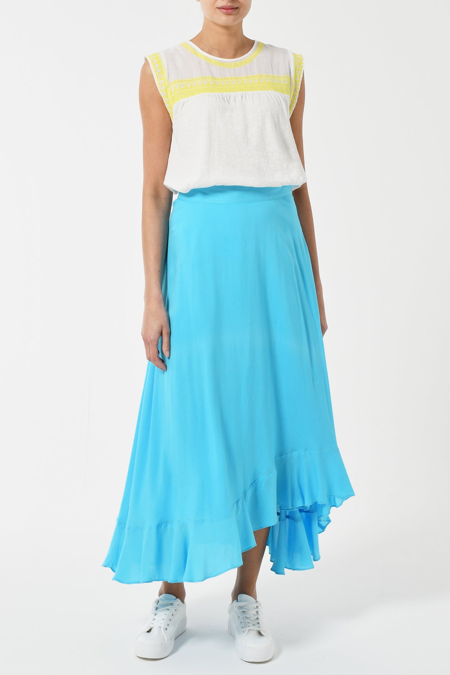 CHICA SKIRT | SUNNY BLUE RAYON