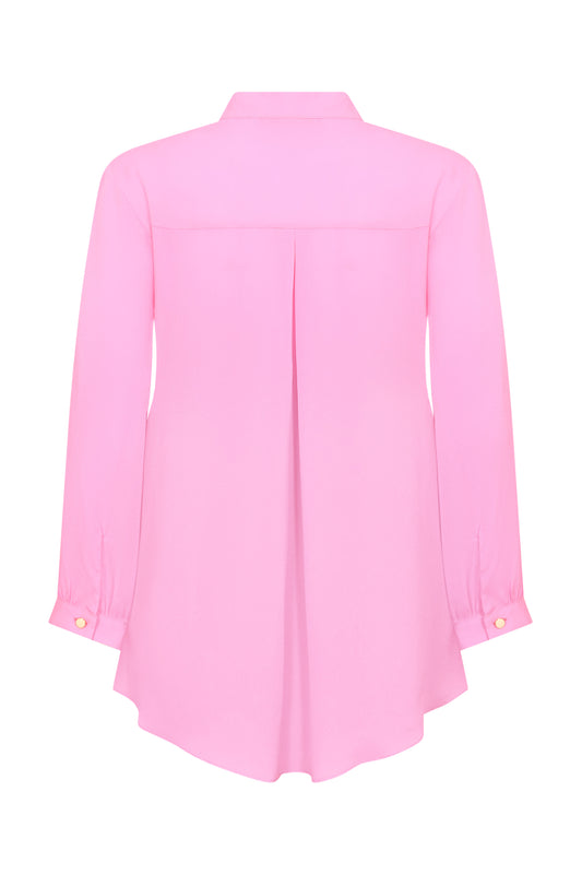 CHINKY TOP | PARTY PINK SILK