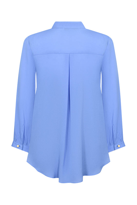 CHINKY TOP | POWDERY BLUE SILK GEORGETTE