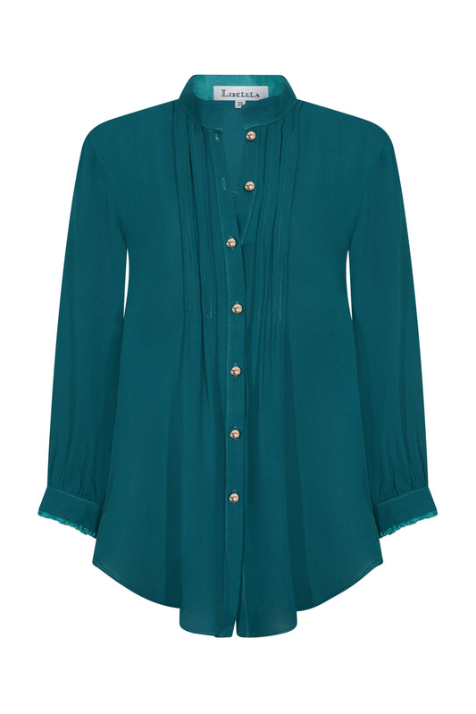 CHINKY TOP | JADE SILK GEORGETTE