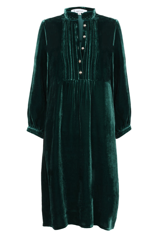 CHLOE DRESS | GREEN VELVET