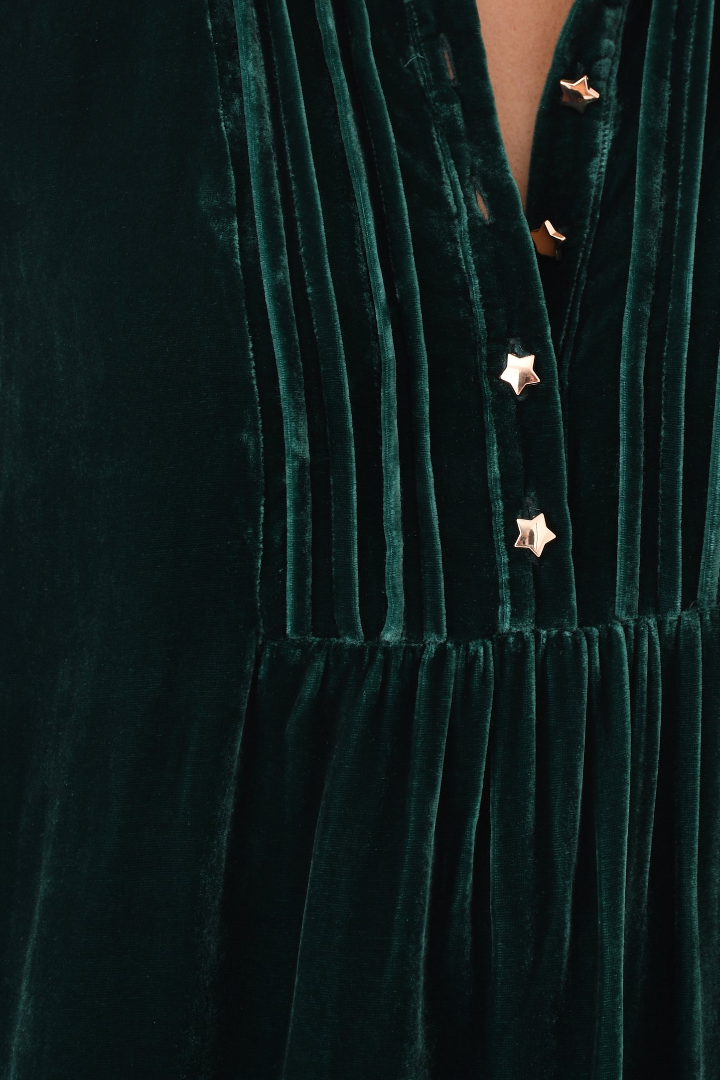 CHLOE DRESS | GREEN VELVET