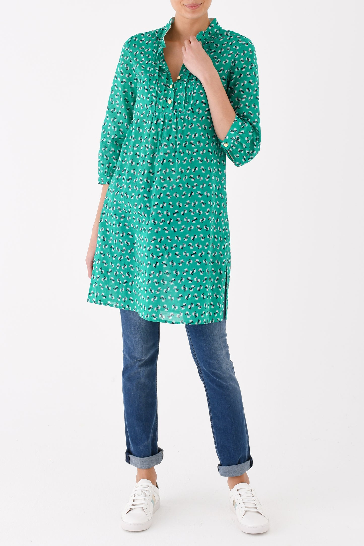CHLOE DRESS | GREEN HIAWATHA PRINT