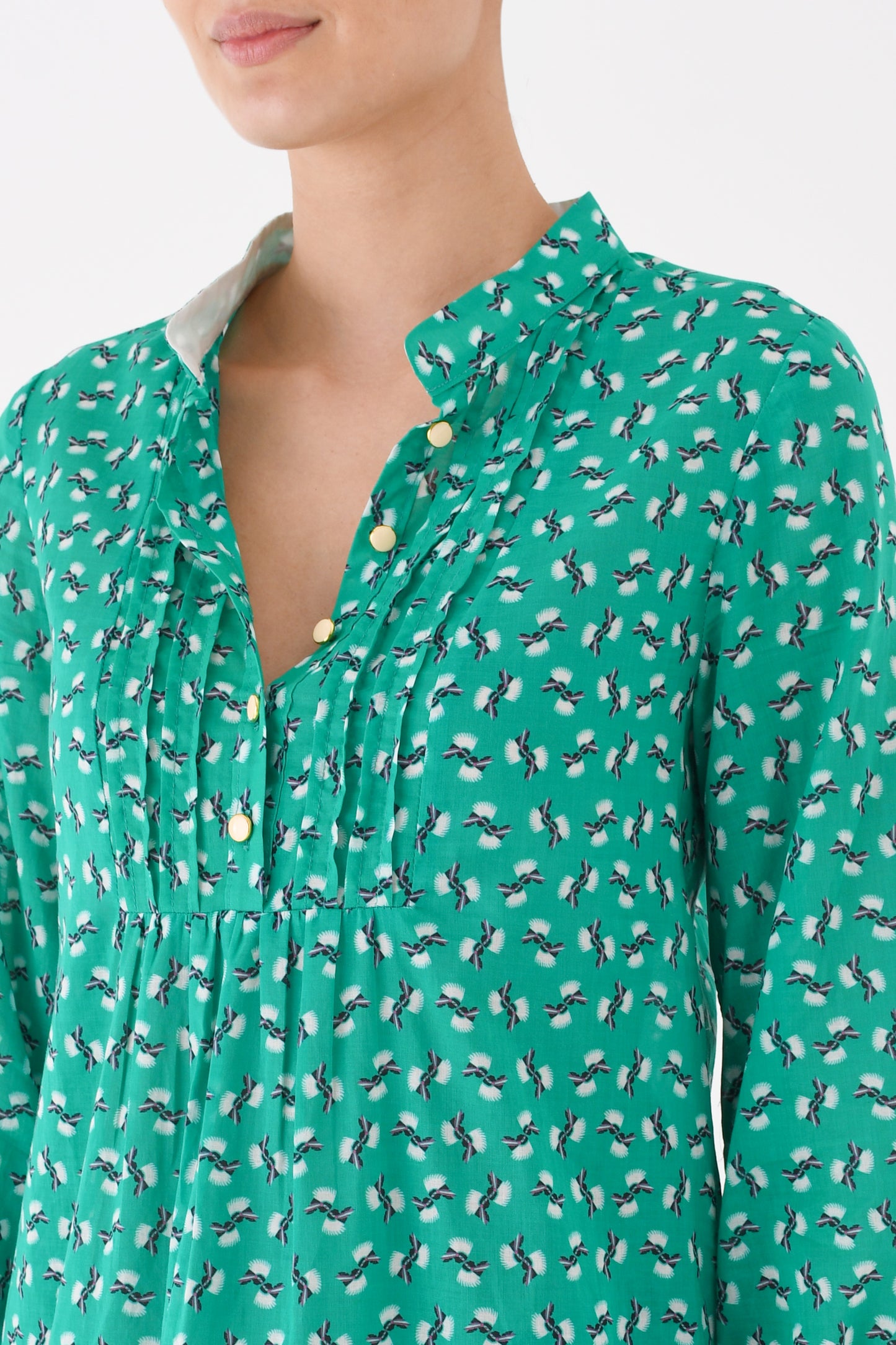 CHLOE DRESS | GREEN HIAWATHA PRINT