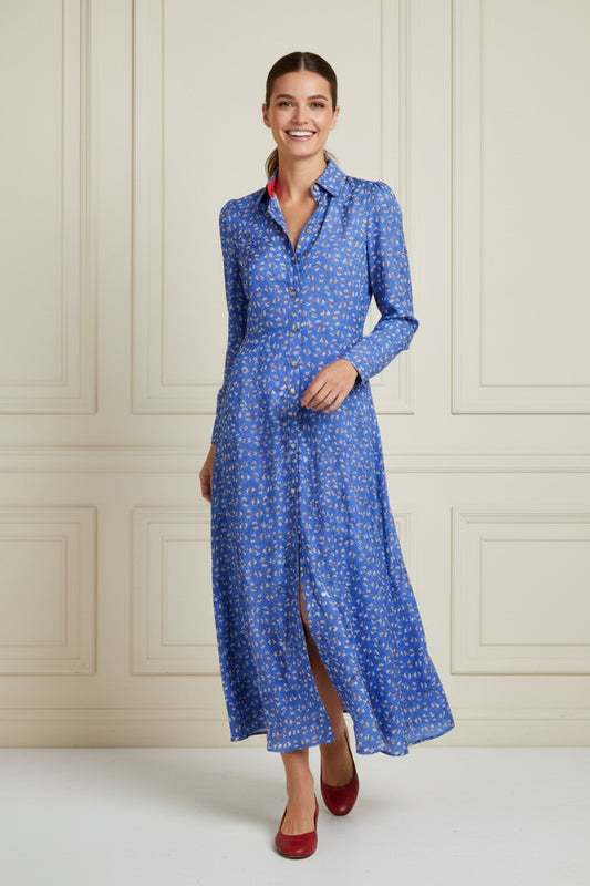 MIDI LUCINDA SHIRT DRESS | MINI HIAWATHA PRINT