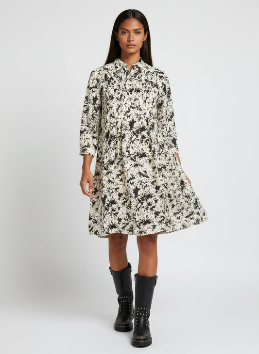 ISLA SHIRT DRESS | FLOWER SPLAT PRINT