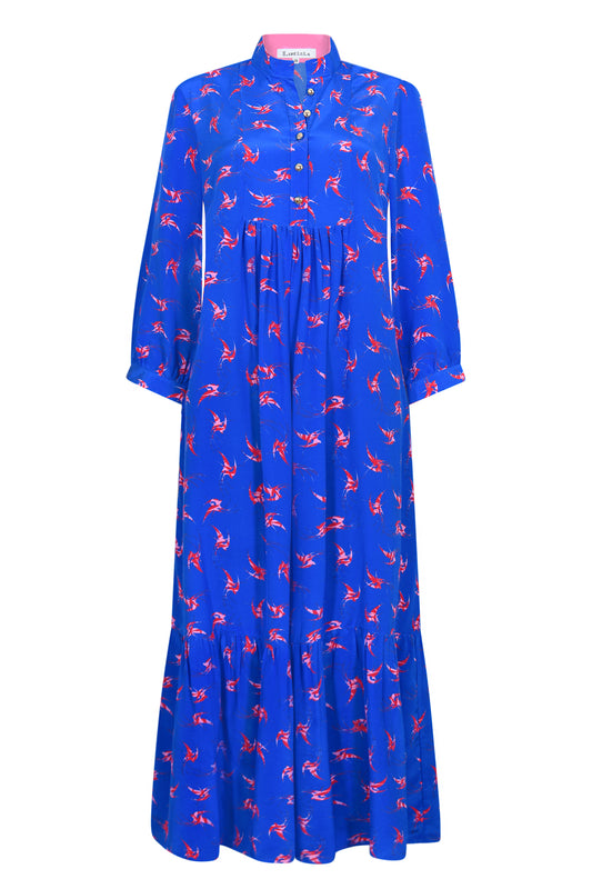 LONGER CLAUDE DRESS | LOVEBIRDS PRINT