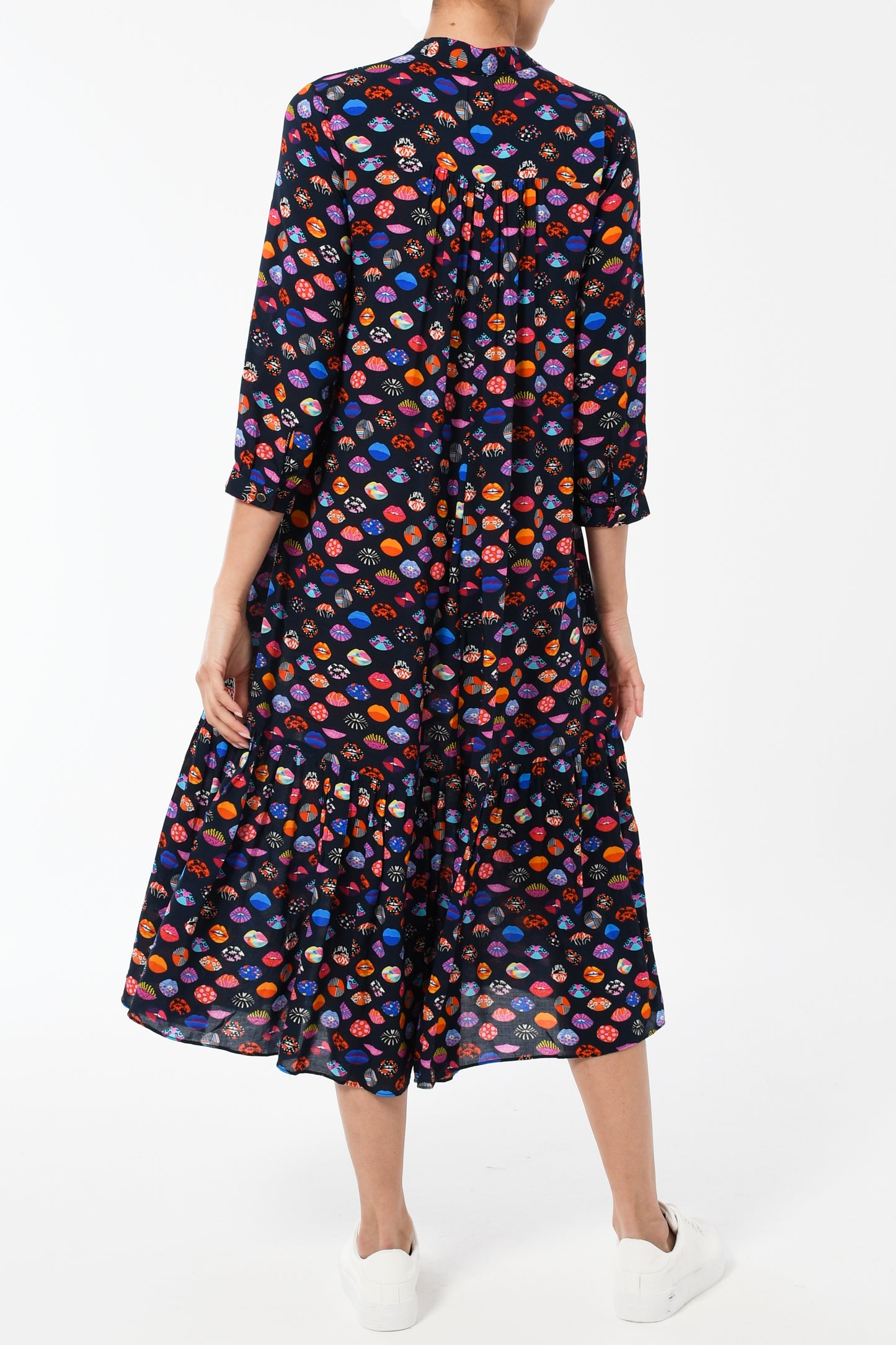 LONGER CLAUDE DRESS | LIPS PRINT