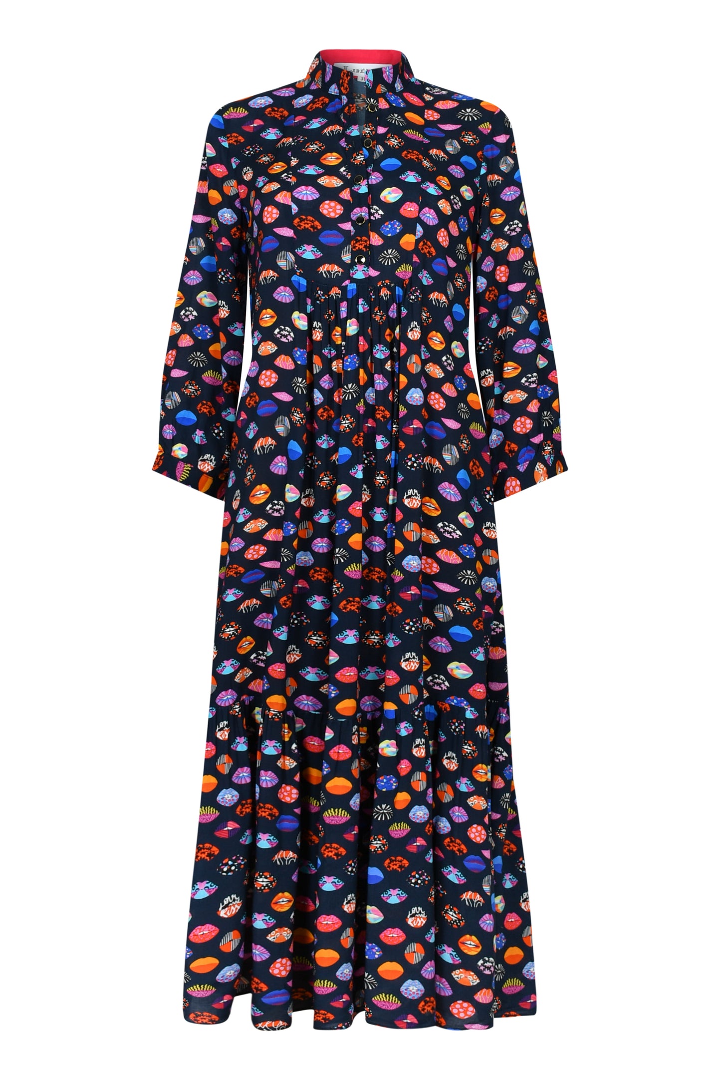 LONGER CLAUDE DRESS | LIPS PRINT