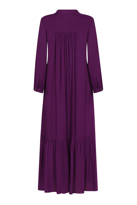 CLAUDE DRESS | AUBERGINE RAYON