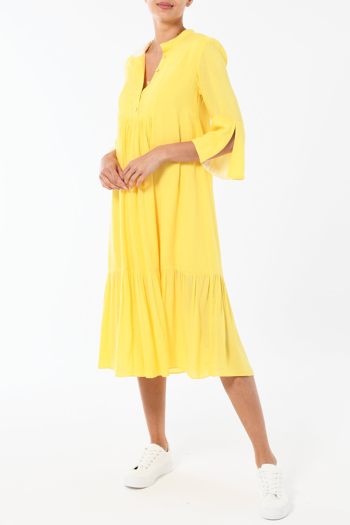 CLAUDE DRESS | SUNSHINE YELLOW RAYON