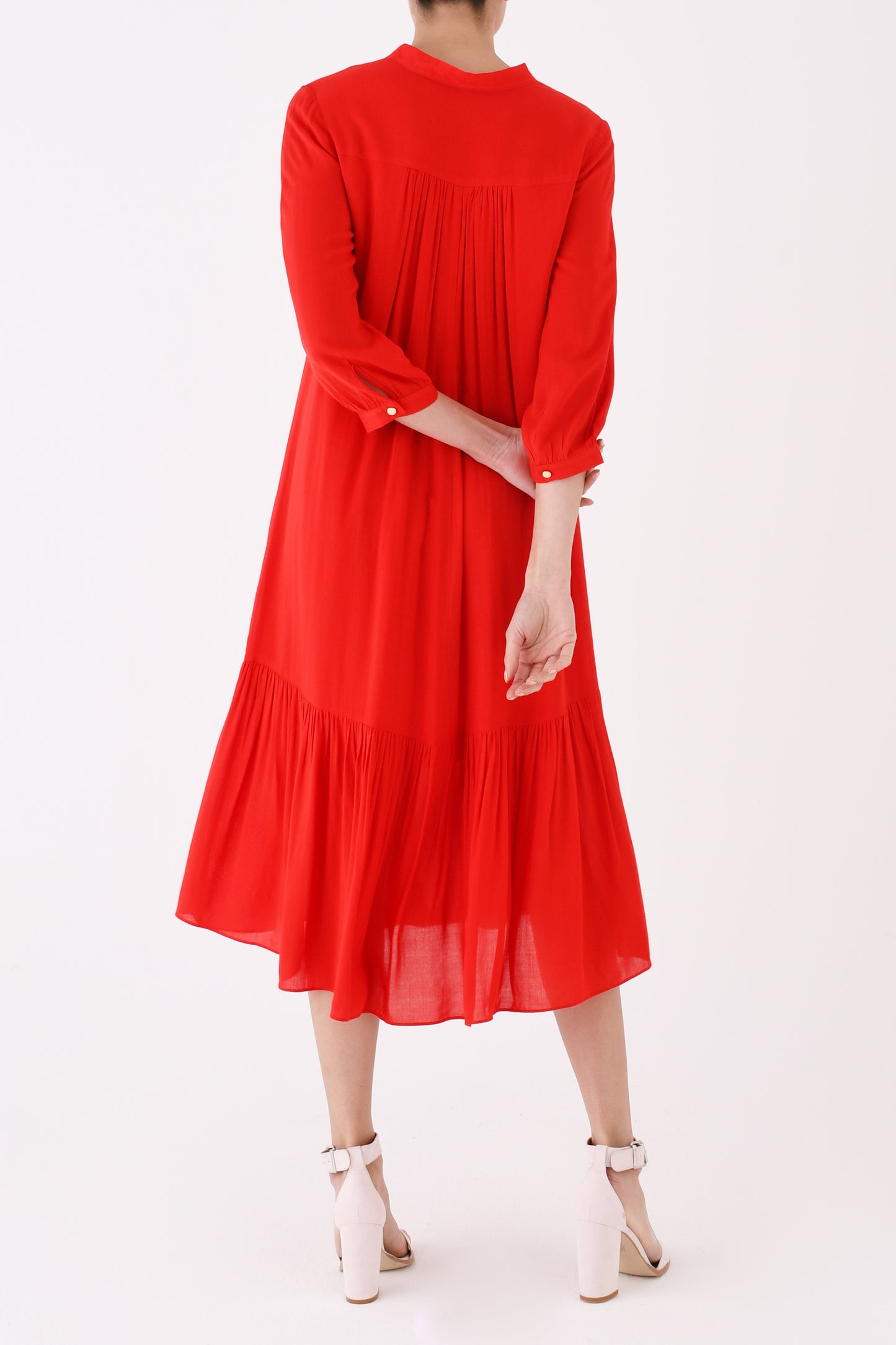 CLAUDE DRESS | RED RAYON