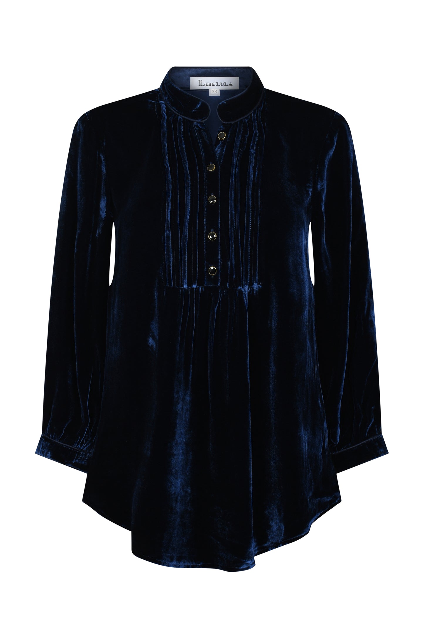 DELPHINE TOP | NAVY VELVET
