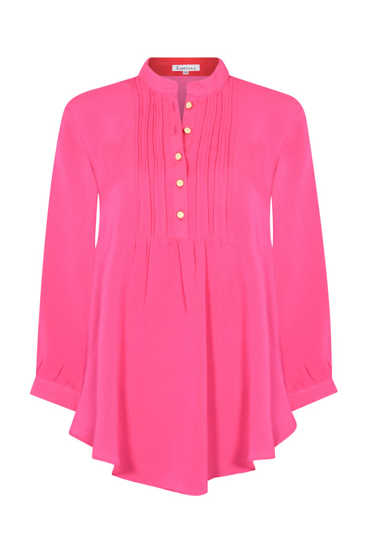 DELPHINE TOP | BUBBLEGUM SILK