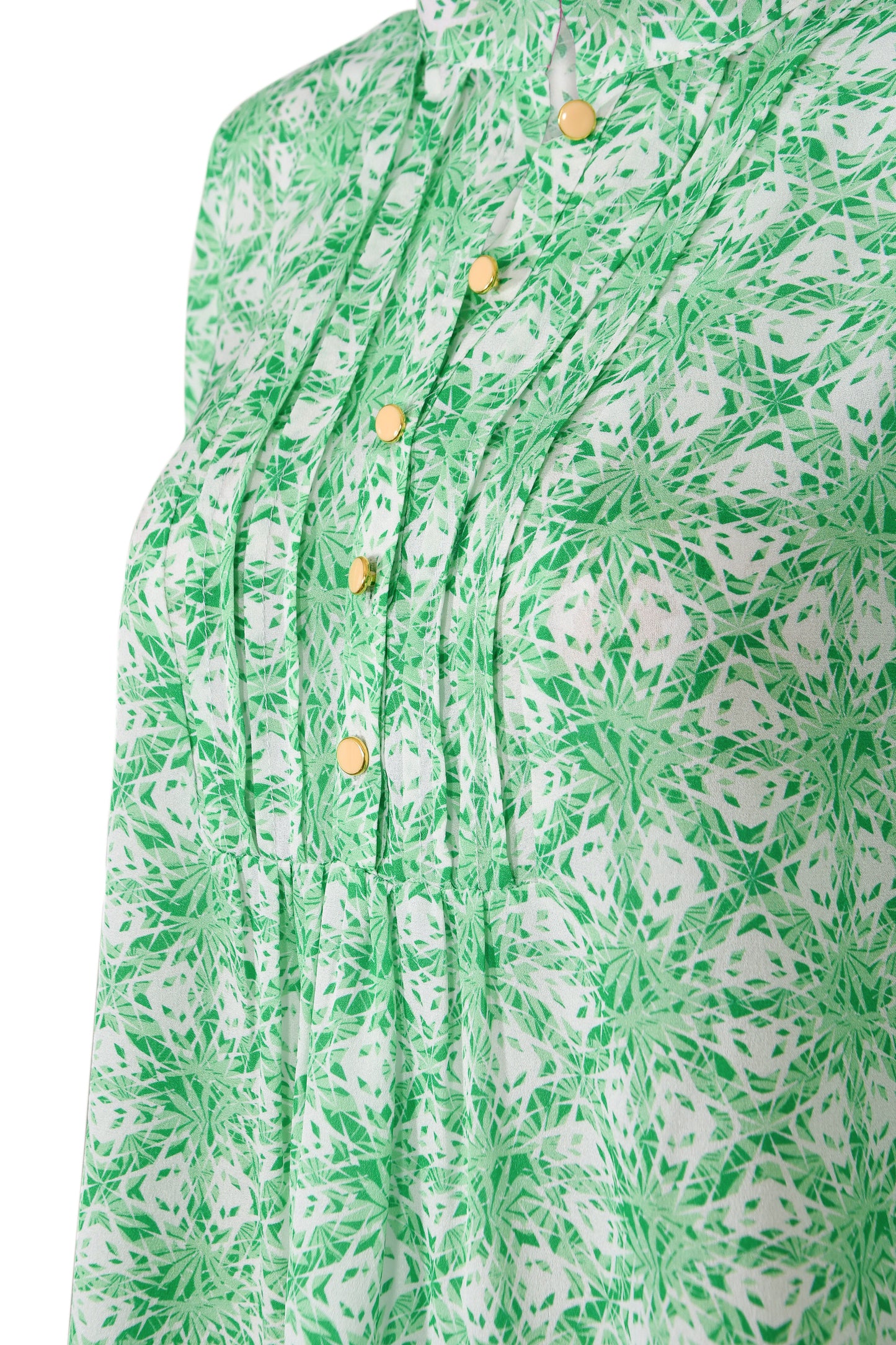 DELPHINE TOP | GREEN STARTRACK PRINT