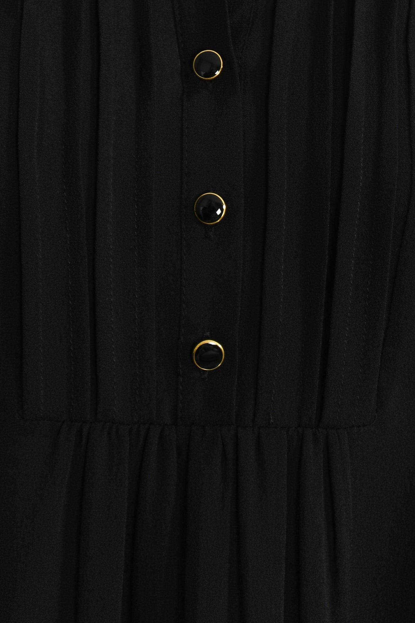 DELPHINE TOP | BLACK SILK GEORGETTE