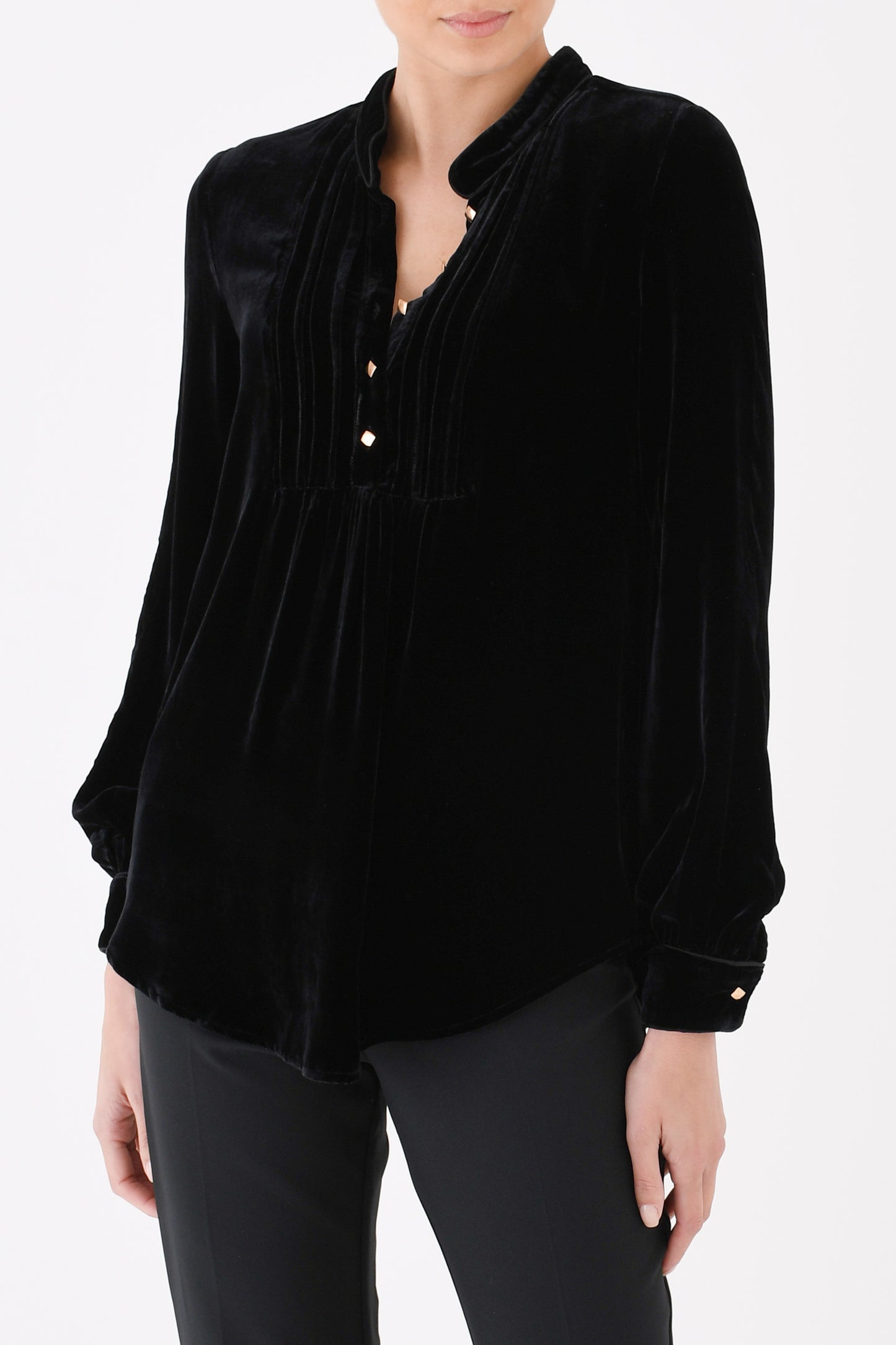 DELPHINE TOP | BLACK VELVET