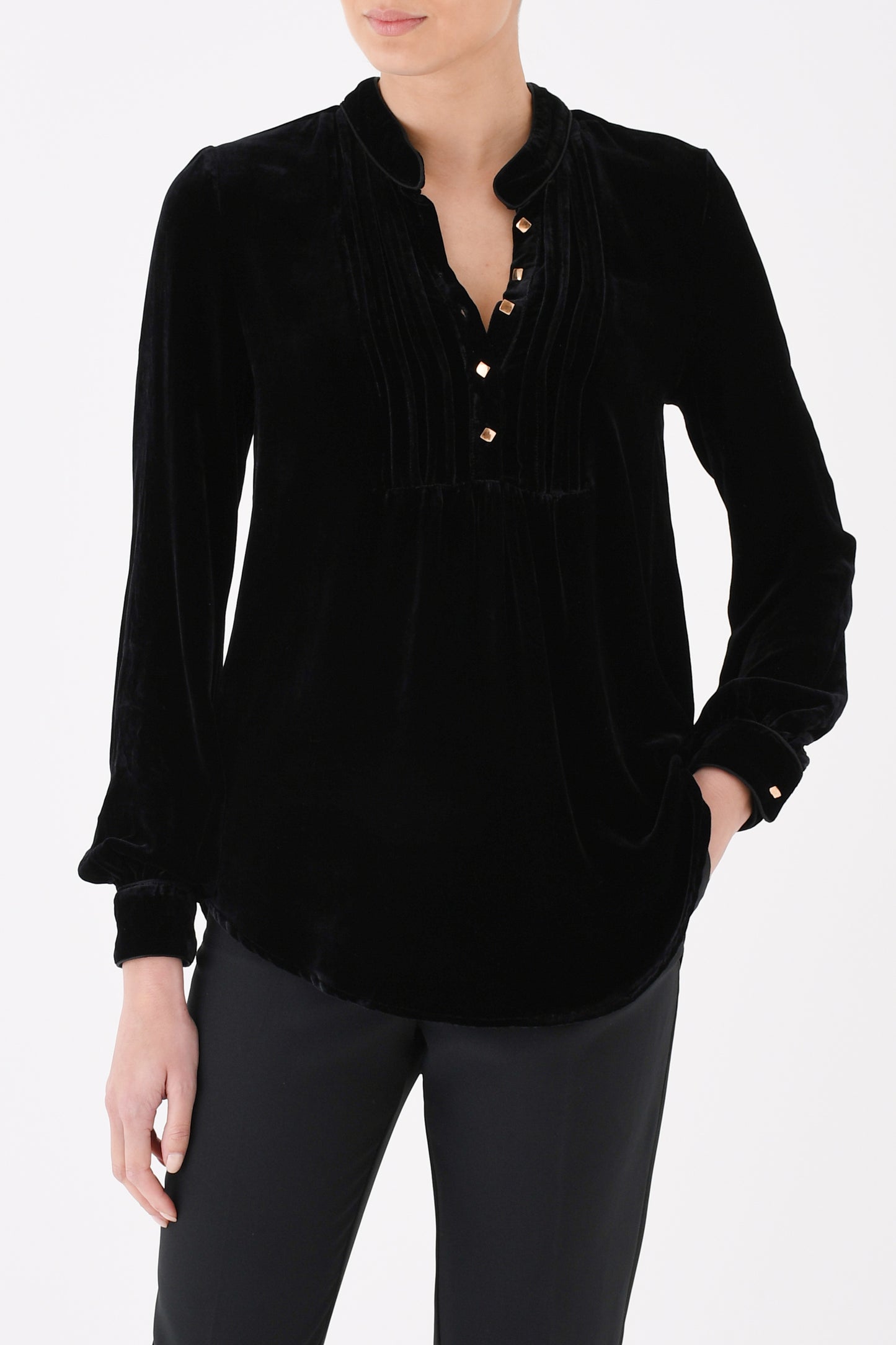 DELPHINE TOP | BLACK VELVET