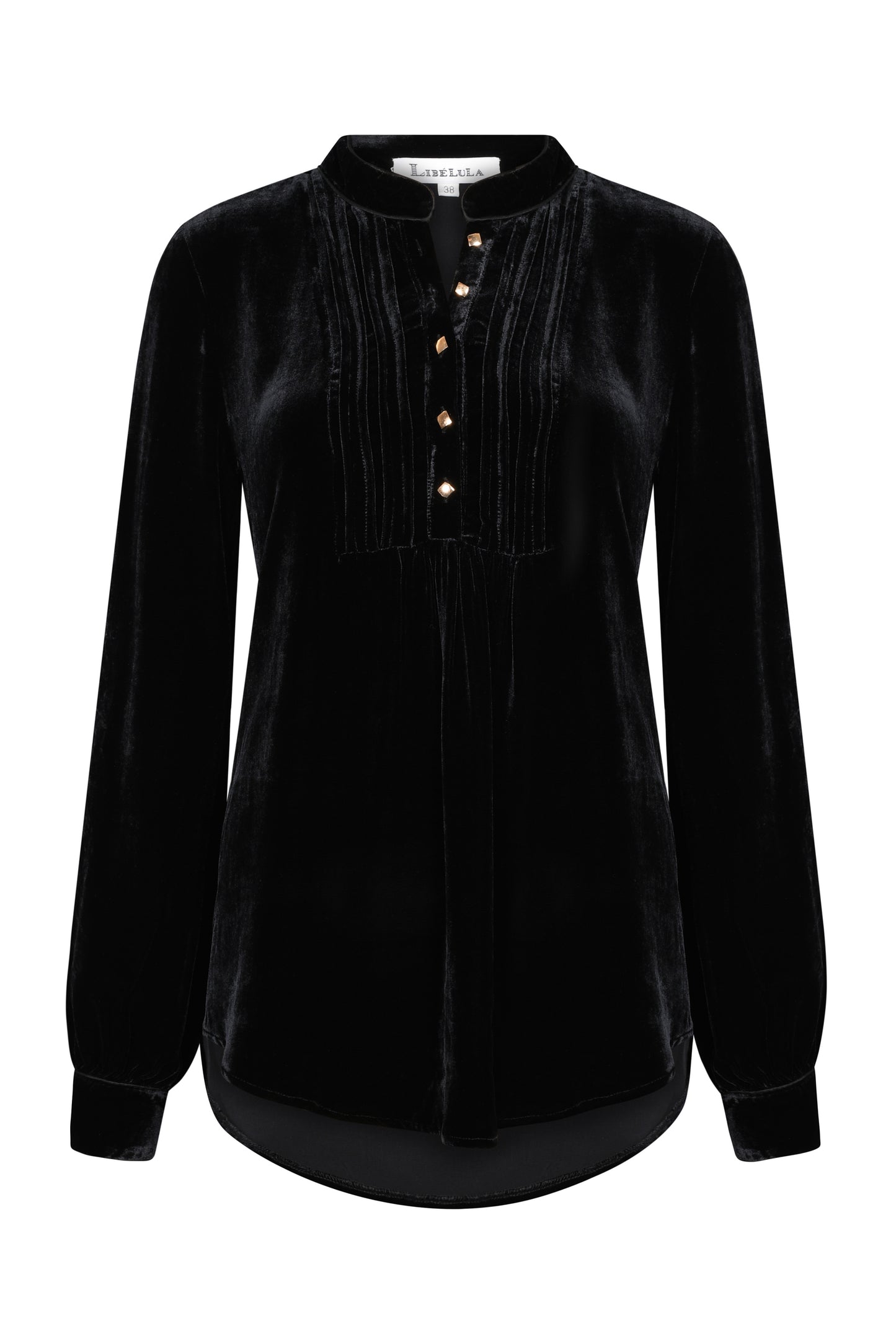 DELPHINE TOP | BLACK VELVET