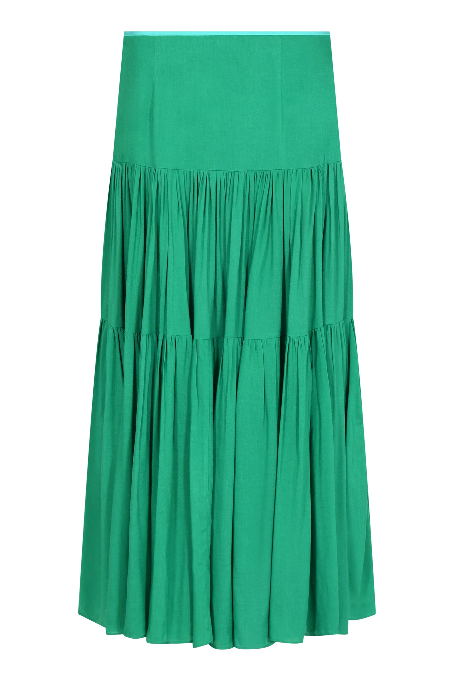 MIDI EMMA SKIRT | EMERALD RAYON