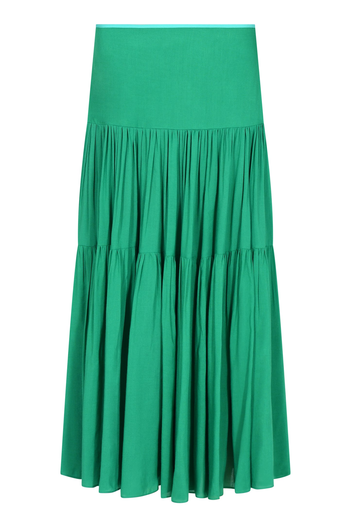 MIDI EMMA SKIRT | EMERALD RAYON