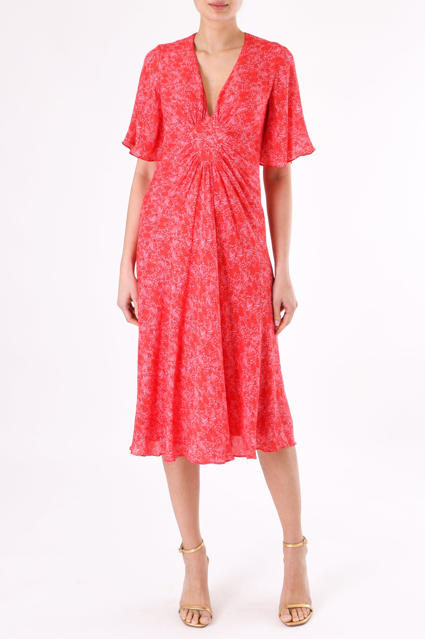 JESSIE DRESS | RED FLUTTER PRINT