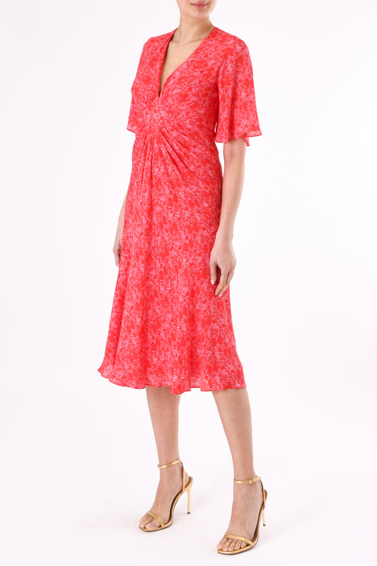 JESSIE DRESS | RED FLUTTER PRINT