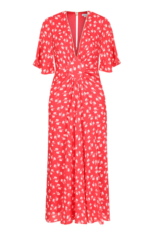JESSIE DRESS | RED LARGE HIAWATHA PRINT