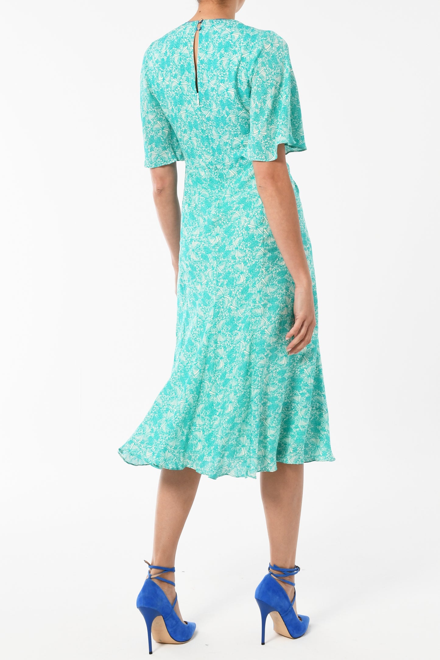 JESSIE DRESS | AQUA FLUTTER PRINT