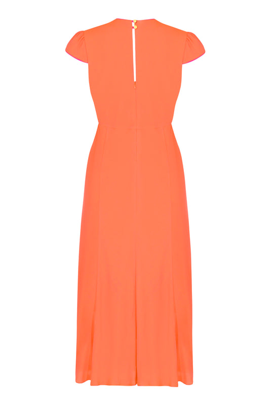 JESSIE DRESS | BRIGHT ORANGE SILK