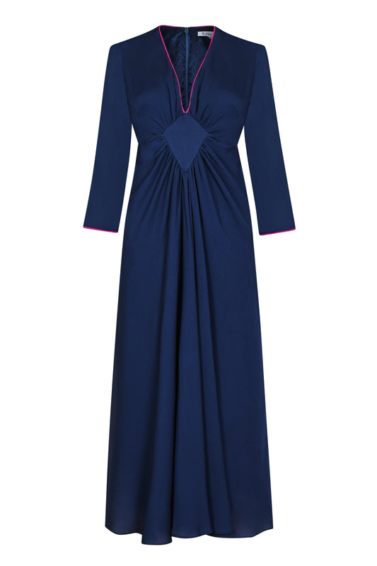 JESSIE DRESS | NAVY SILK GEORGETTE