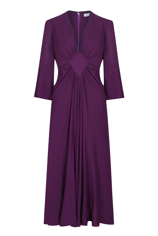 JESSIE DRESS | AUBERGINE RAYON