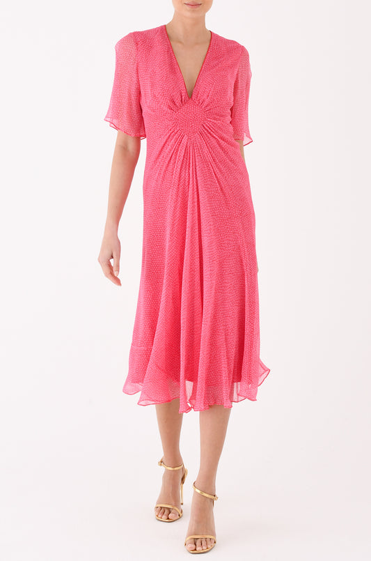 JESSIE DRESS | ORGANIC PRINT SALMON