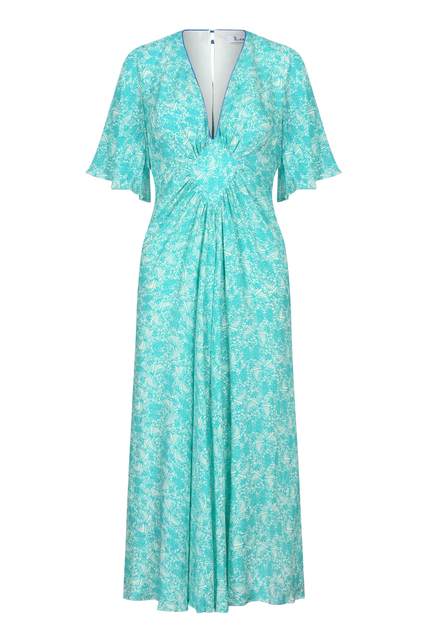 JESSIE DRESS | AQUA FLUTTER PRINT