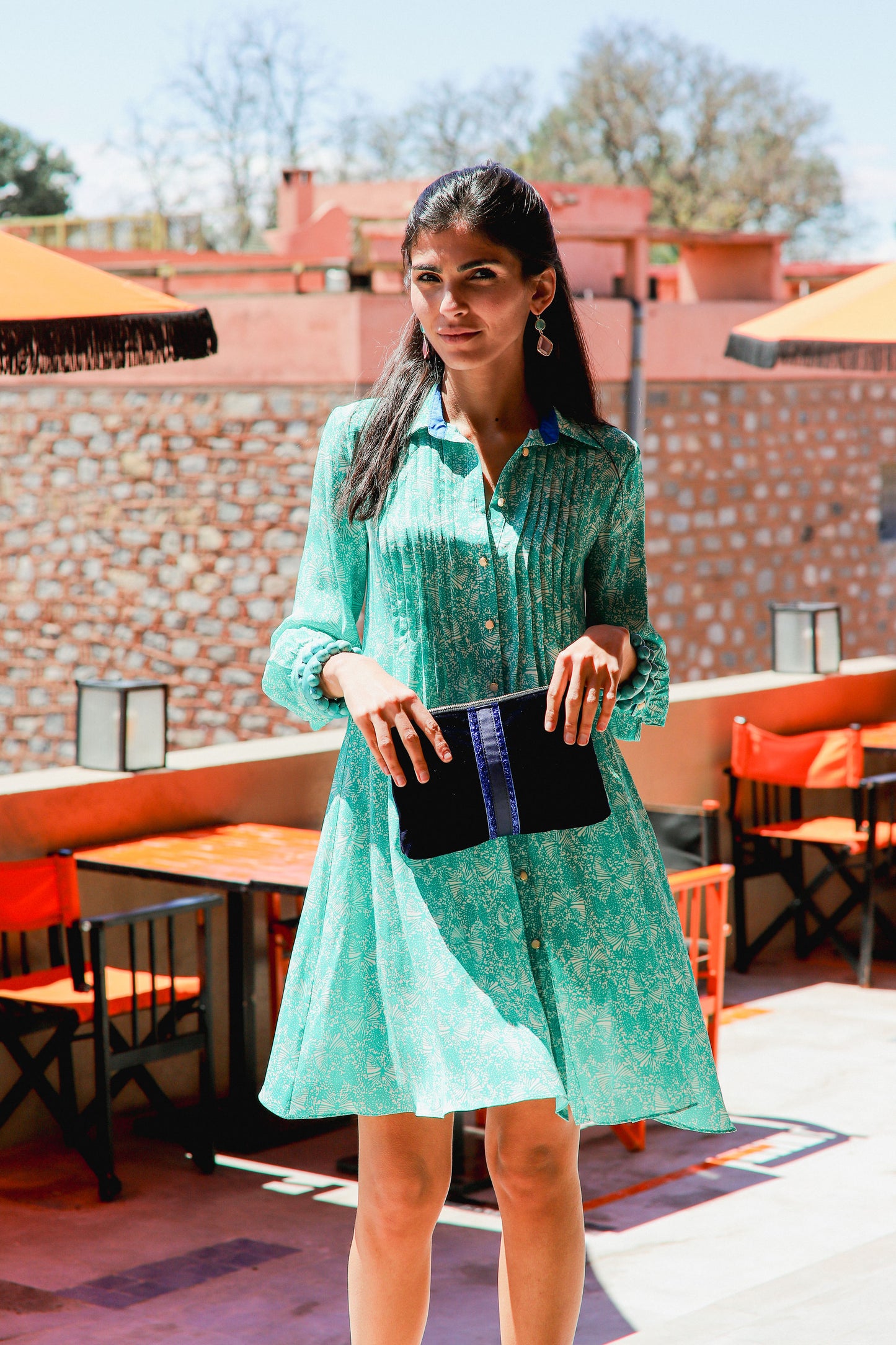 ISLA SHIRT DRESS | FLUTTER PRINT