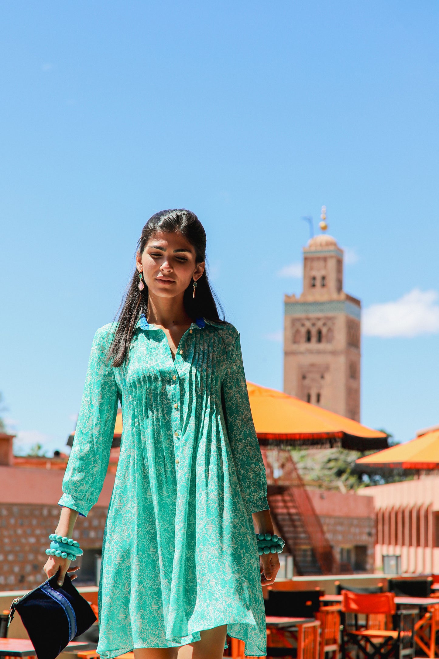 ISLA SHIRT DRESS | FLUTTER PRINT