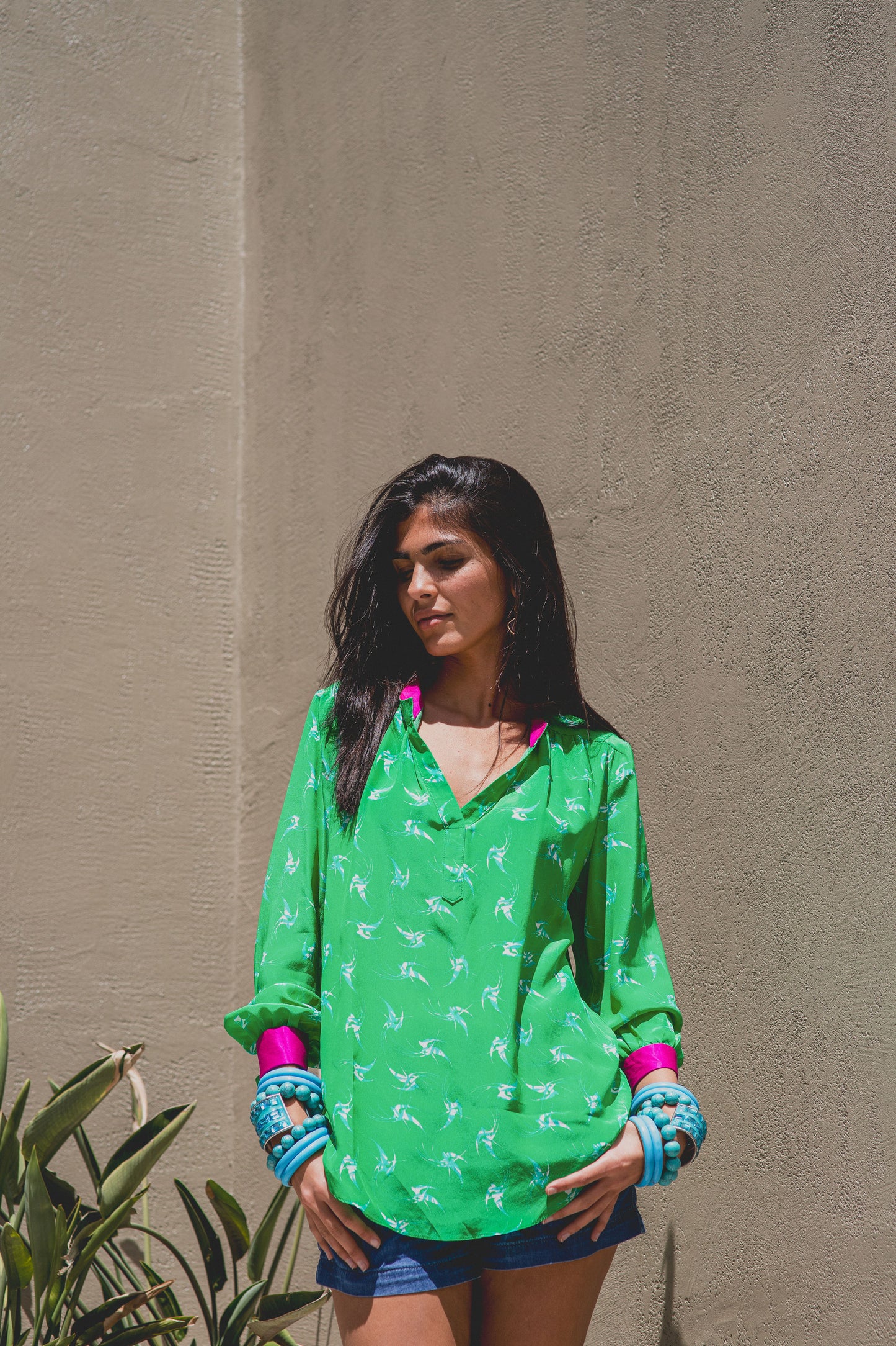 SILKY TOP | LOVEBIRDS PRINT