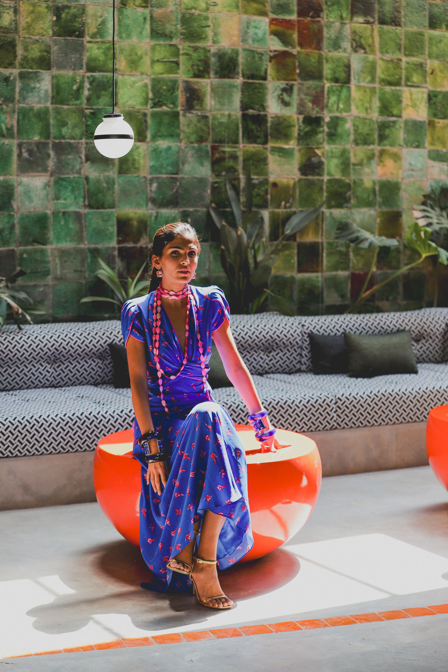 LONG MILLIE DRESS | LOVEBIRDS PRINT